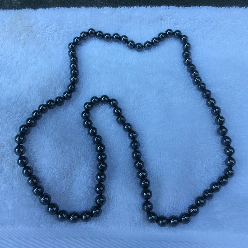 Hematite bead necklace